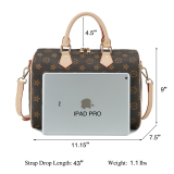 RICHPORTS Checkered Tote Shoulder Crossbody Bag Hobo Purses and Handbags with inner pouch - Women PU Vegan Leather
