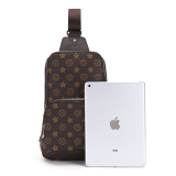 RICHPORTS Men's Classic Leather Handbags Simple Casual Crossbody Bags Male Fashion Top Brand Messenger Sling Bags Men's Chest Bags