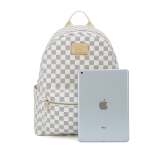 RICHPORTS Fashion Checkered Tote Shoulder Handbags Bag with inner pouch PU Vegan Leather