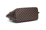 RICHPORTS  Checkered Women Top Famous Designer Leather Handbags Luxury Shoulder Bags Classic Tote For Lady Large Capacity Shopping Travel Handle Totes Bags
