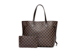 RICHPORTS  Checkered Women Top Famous Designer Leather Handbags Luxury Shoulder Bags Classic Tote For Lady Large Capacity Shopping Travel Handle Totes Bags