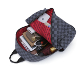 RICHPORTS Checkered Backpack Fashion Classic Large Backpack for College Students Travel bag Black