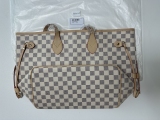 RICHPORTS Women's Checkered Tote Shoulder Bag With Inner Pouch - Pu Vegan Leather&Nbsp;Shoulder Satchel Fashion Bags -Cream