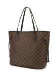 RICHPORTS Checkered Women Top Famous Designer Leather Handbags Luxury Shoulder Bags Classic Tote For Lady Large Capacity Shopping Travel Handle Totes Bags(Brown)