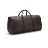 RICHPORTS Checkered Travel PU Leather Weekender Overnight Duffel Bag Shoulder tote Handbag Travel Gym Bag Mens Women (Brown Checkered) Mother's Day Handbags Gifts