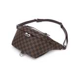 This checkered waist bag features a modern brown-toned checkerboard pattern with a durable adjustable strap that allows it to be worn as a waist bag, fanny pack, or crossbody chest bag. Made from high-quality PU leather with polyester lining, this waist pocket offers a spacious interior and secure closure, making it ideal for everyday wear, travel, or outdoor activities.
