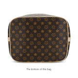 RICHPORTS Women Handbags Fashion Leather Bucket Bags with Small Lock Decoration Luxury Designer Bucket Hobo With Drawstring Bags