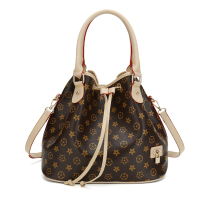 RICHPORTS 2020 Amazon Hot Sale Women Handbags Fashion Leather Bucket Bags with Small Lock Decoration Luxury Designer Bucket Hobo With Drawstring Bags