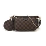 3-in-1 crossbody bag set featuring shoulder bag, crossbody bag and coin purse with stylish checkered pattern