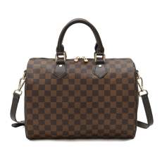 RICHPORTS Checkered Women PU Leather Tote Bag Tassels Leather Shoulder Handbags Fashion Ladies Purses Satchel Messenger Bags