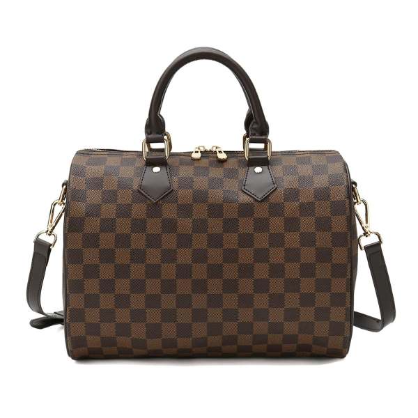 RICHPORTS Checkered Women PU Leather Tote Bag Tassels Leather Shoulder Handbags Fashion Ladies Purses Satchel Messenger Bags