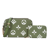 Vintage Print Crossbody Bag & Matching Clutch Bag Set