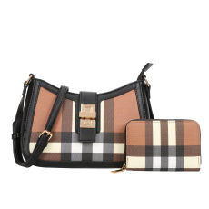 RICHPORTS Vintage Checkered Crossbody Bag for Women – PU Leather Crossbody Purse Shoulder Bag Set