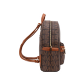 RICHPORTS Vintage Print Travel Backpack – PU Leather Backpack for Women & Men