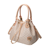 RICHPORTS Women’s Checkered Bucket Bag – Fashion Checkered Tote Bag with Dual Handles & Adjustable Shoulder Strap