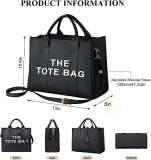 RICHPORTS PU Tote Bags for Women – Stylish Crossbody Bag Handbag Tote with Adjustable Strap