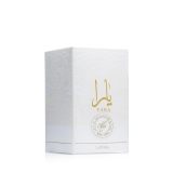 Lattafa Yara Candy Eau de Parfum bottle showing the sweet strawberry and vanilla syrup fragrance profile.