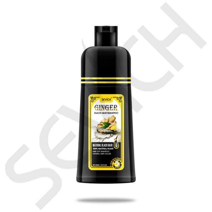 Ginger Black Hair Shampoo Only 5 Minutes Sevich Black Hair Shampoo Fast Dye Grey White to Black