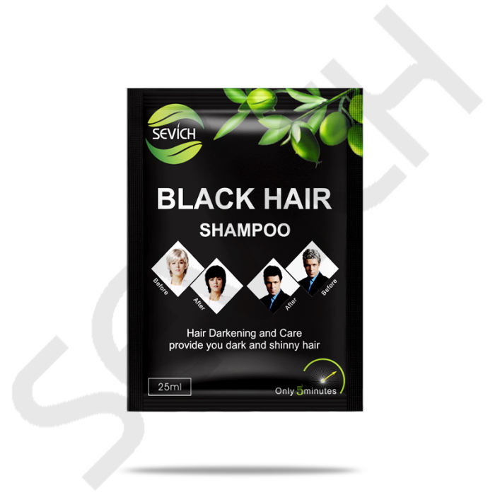 Black Hair Shampoo 25ml Sevich Black Hair Shampoo Fast Dye Grey White to Black Only 5 Minutes Noni Plant Essence Natural Lasting Months