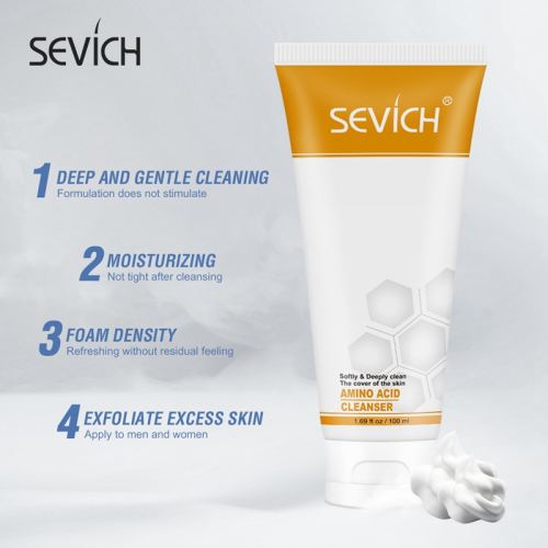 Amino Acid Cleanser Sevich 100ml Amino Acid Moisturizing Facial Cleanser Pore Face Washing Product Skin Care Anti Aging Wrinkle treatment Cleansing