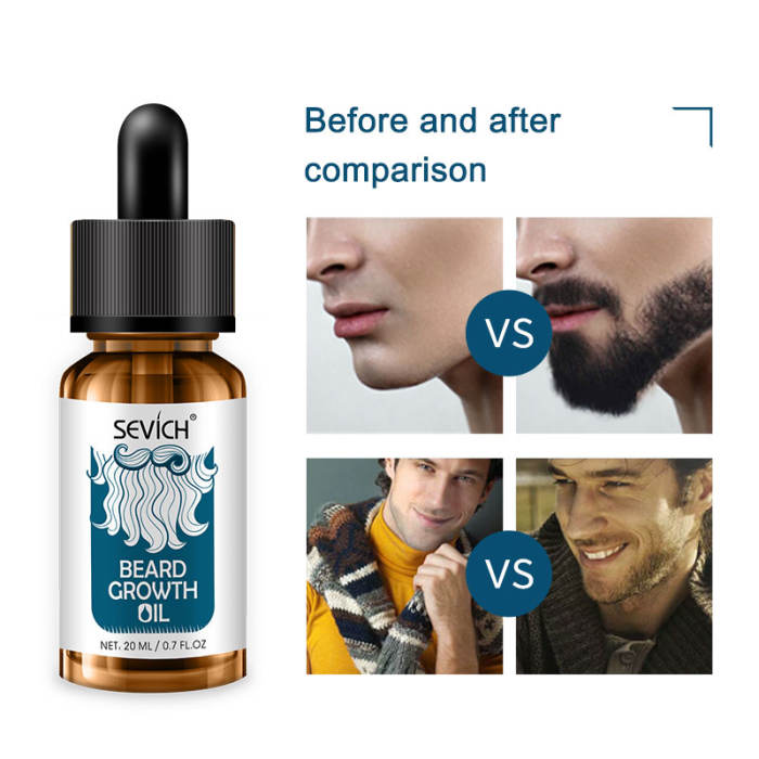 Beard Growth Oil Sevich Men Beard Oil Natural Organic Smoothing Oil For Fast Beard Growth Hair Loss Products 20ml Gentlemen Beard Growth Oil