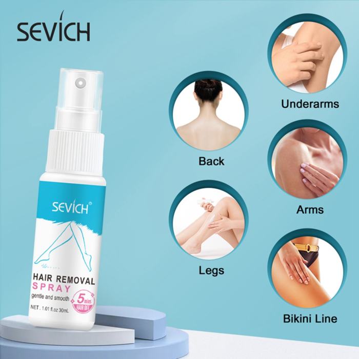 Hair Removal Spray & Hair Growth Inhibitor Spray Sevich 30ml Herbal Hair Removal Spray Fast Painless Hair Removal Removes Underarm Hair Body Care Gentle Not Stimulating Removal
