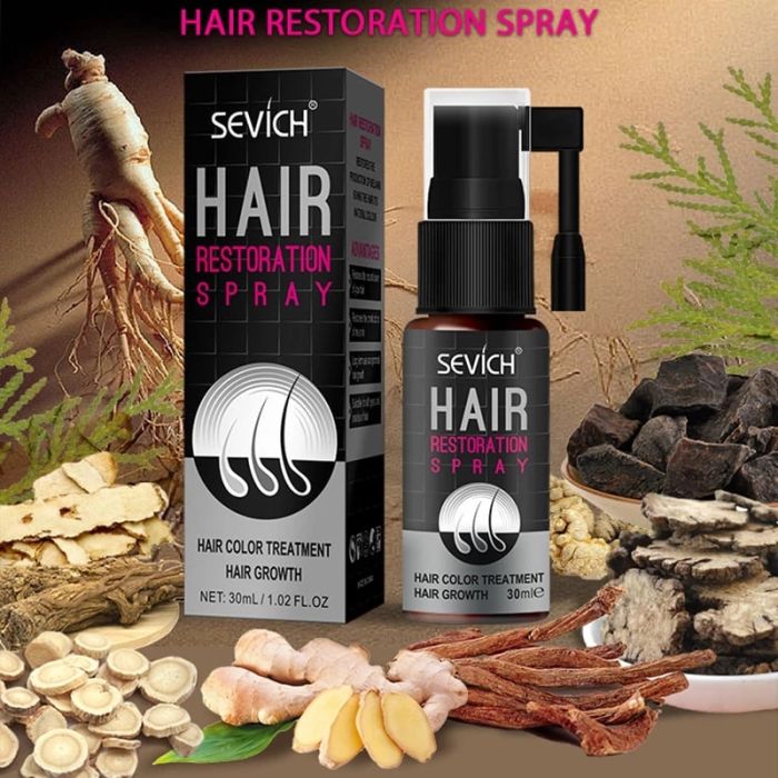 Hair Restoration Spary Sevich Polygonum multiflorum 30ml Hair Restoration Spary Help For Hair Color Treatment Anti-Hair Loss Herbal Hair growth Spray
