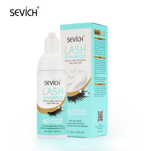 Sevich 50ml Eyelash Extensions Cleanser Gentle Eyelashes Shampoo Glue Mascara Remover Cleaning Foam