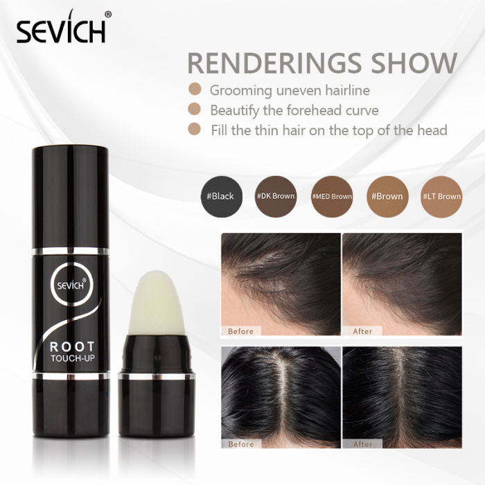 Sevich 5 Colors Hairline Powder Stick 2.5g Hairline Shadow Cover Up Fill In Thinning Hair Unisex Hairline Shadow Powder