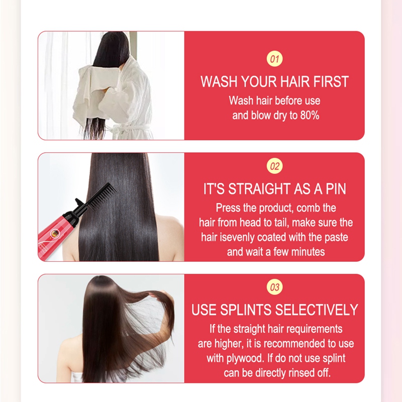 Mokeru 150ml Easy Using Natural Herbal Smoothing Cream Permanent Hair  Straightening Comb Relaxer Cream For Women Hair Treatment | forum.iktva.sa