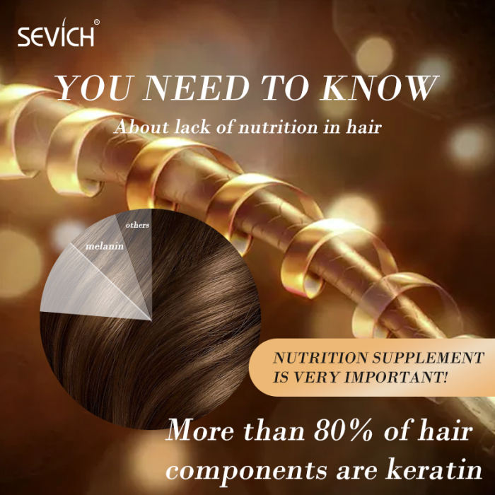 Sevich 25g Keratin Collagen Mix Powder Silky Moisturizing Repair Hair Scalp Care Vitamins Treatment Mix Serum Powder Hair Mask