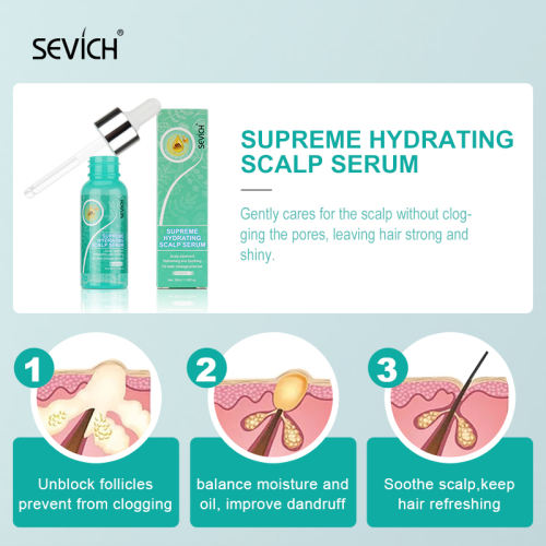 Sevich 30ml Organic Anti-Dandruff and Exfoliating Scalp Treatment Serum Anti-Itch Smoothing Anti-Loss Hair Scalp Repair Serum