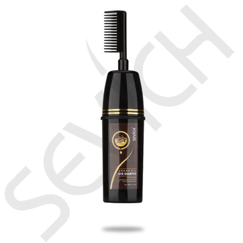 Sevich Natural Black Color Hair Dye Shampoo With Comb