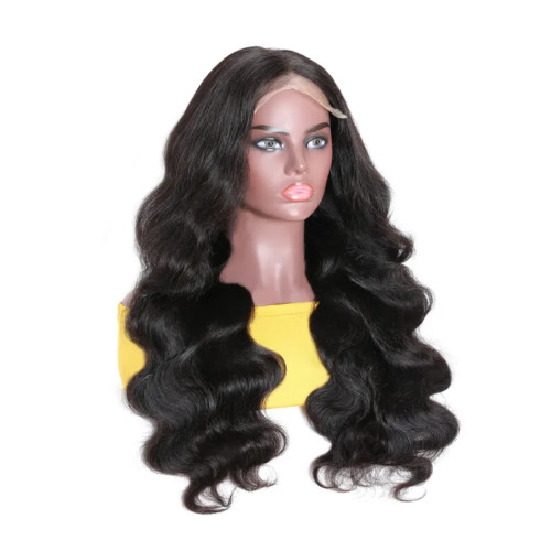 ZSF Hair 4*4/5*5 HD Lace Closure Wig Body Wave Virgin Hair Unprocessed Human Hair 1Piece Natural Black