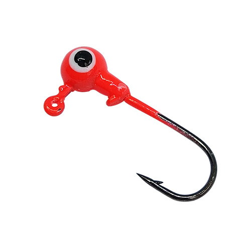 Painted Jigheads Round Double eye Fishing Jigs Hooks Jigging Worm Hook