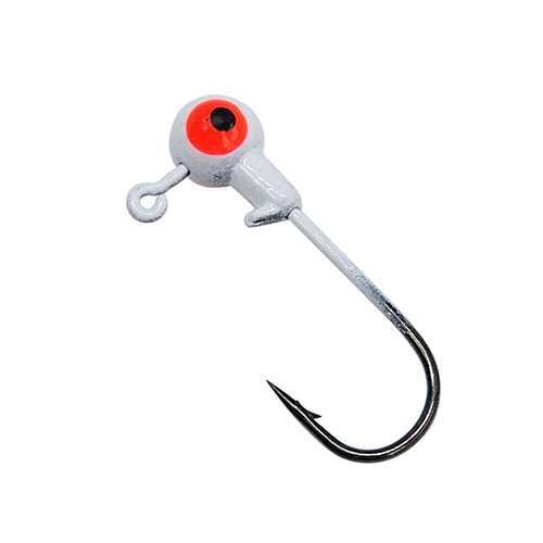 Painted Jigheads Round Double eye Fishing Jigs Hooks Jigging Worm Hook