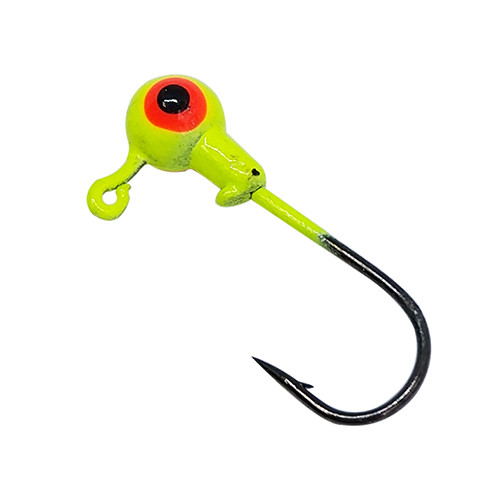 Painted Jigheads Round Double eye Fishing Jigs Hooks Jigging Worm Hook