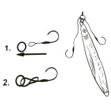 Fishing Assit Hooks, Twin Hooks with Dyneema Line,Saltwater Fishing ,Stainless Hooks
