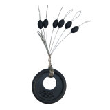 6-in-1 Rubber Float Stops Space Beans Oval Stopper Connector Line Buoys Fishing Bobber Float Carp Fishing Accessories 