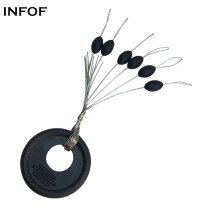 6-in-1 Rubber Float Stops Space Beans Oval Stopper Connector Line Buoys Fishing Bobber Float Carp Fishing Accessories 