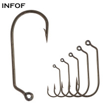 Carbon steel 60 degree jig hook Fishing Hooks  1/0 2/0 3/0 4/0 5/0 6/0 7/0 8/0