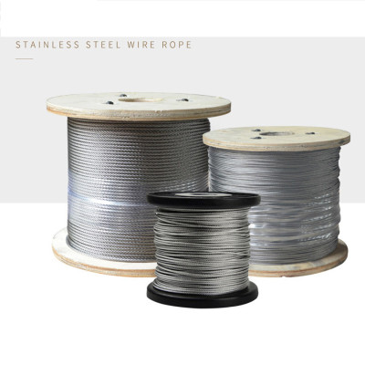 316 stainless steel wire rope , 7x7 fishing steel marine