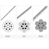 100M   316 stainless steel wire rope , 7x7  fishing steel marine  Φ0.8mm-Φ3.0mm