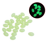 Soft Rubber Glow Oval Fishing Beads Eggs  Fishing Stop Luminous Stopper Night Fly Fishing Accessories pesca