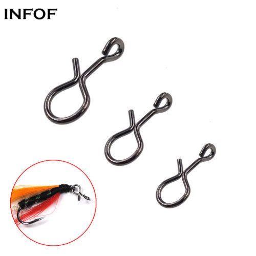 Fly Fishing Snaps No Knot Fast Snaps Stainless Steel Fast Change Connect  Clips for Fishing Jigs Lures : Sports & Outdoors 