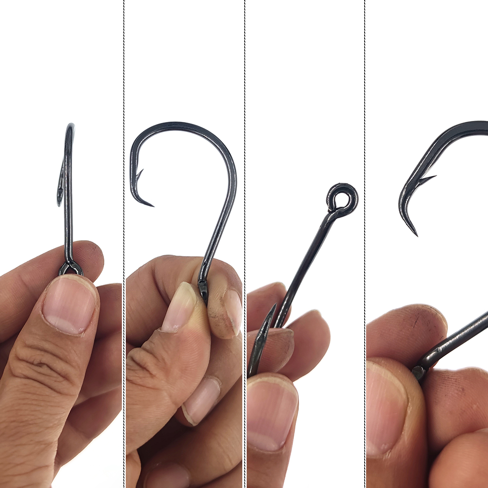 9KM Inline Circle Hooks High Carbon Steel 1X Strong Light Wire Freshwater  Hook