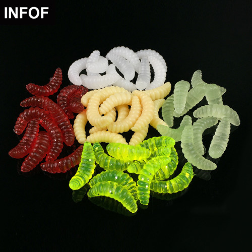 Soft Bait Worms 2cm/0.38g Trout Fishing Lures Artifical Silicone