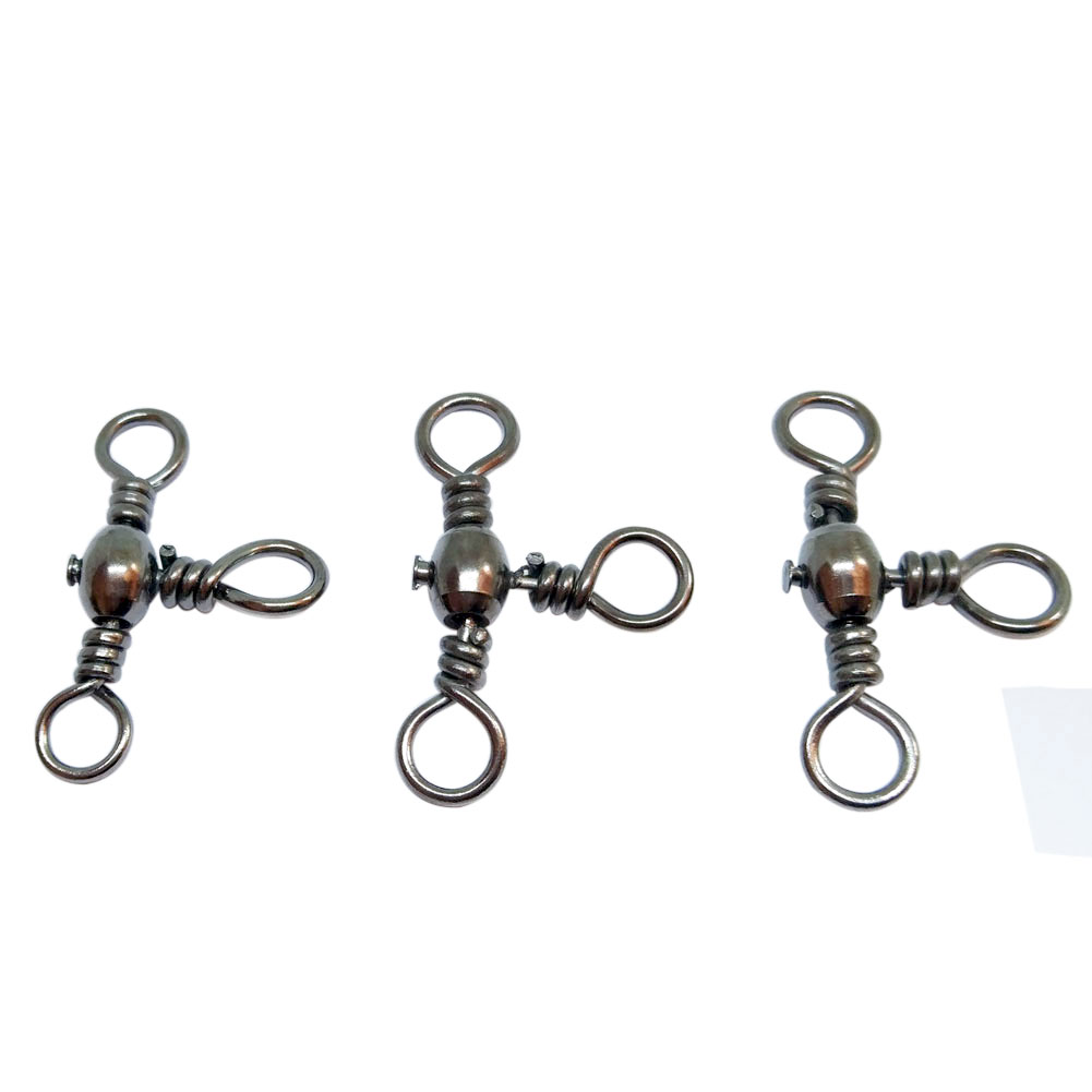  BLUEWING Stainless Steel 3 Way Fishing Swivels with