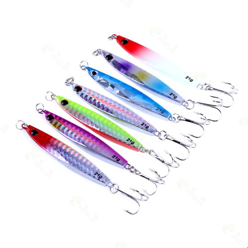 10pcs Fishing Lures Slowly Floating Topwater Fishing Lure Weights 13g  Saltwater Bait Metal Double Hooks Fishing Baits for Carp Fish (Color : C)