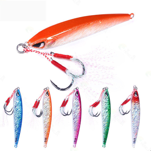 METAL FISHING LURE WITH RED REFLECTOR